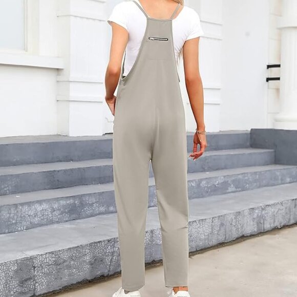 Stormy Grey Baggy Patch Pocket Jumpsuit - Picture 4 of 6